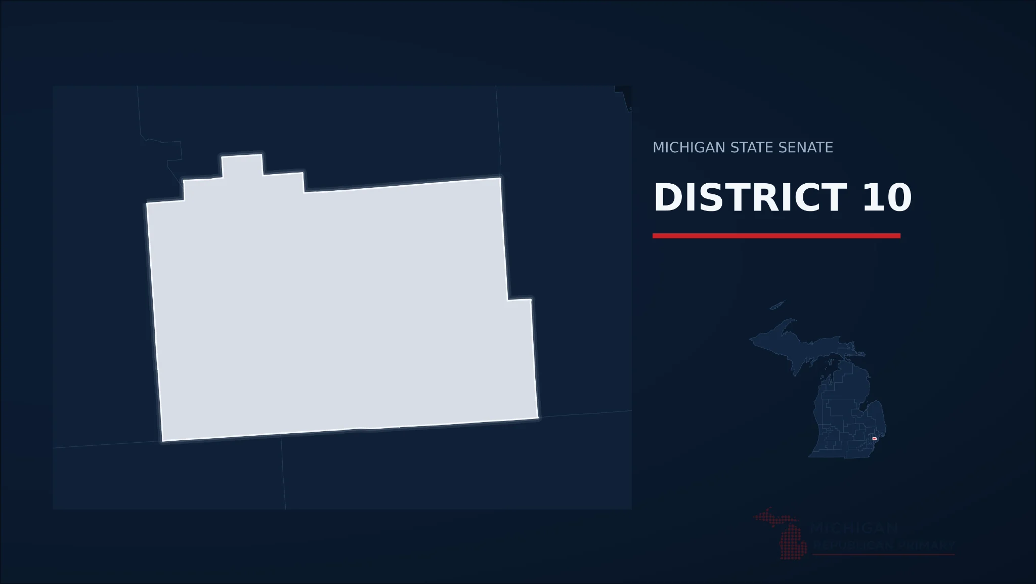 Michigan Senate District 10 map