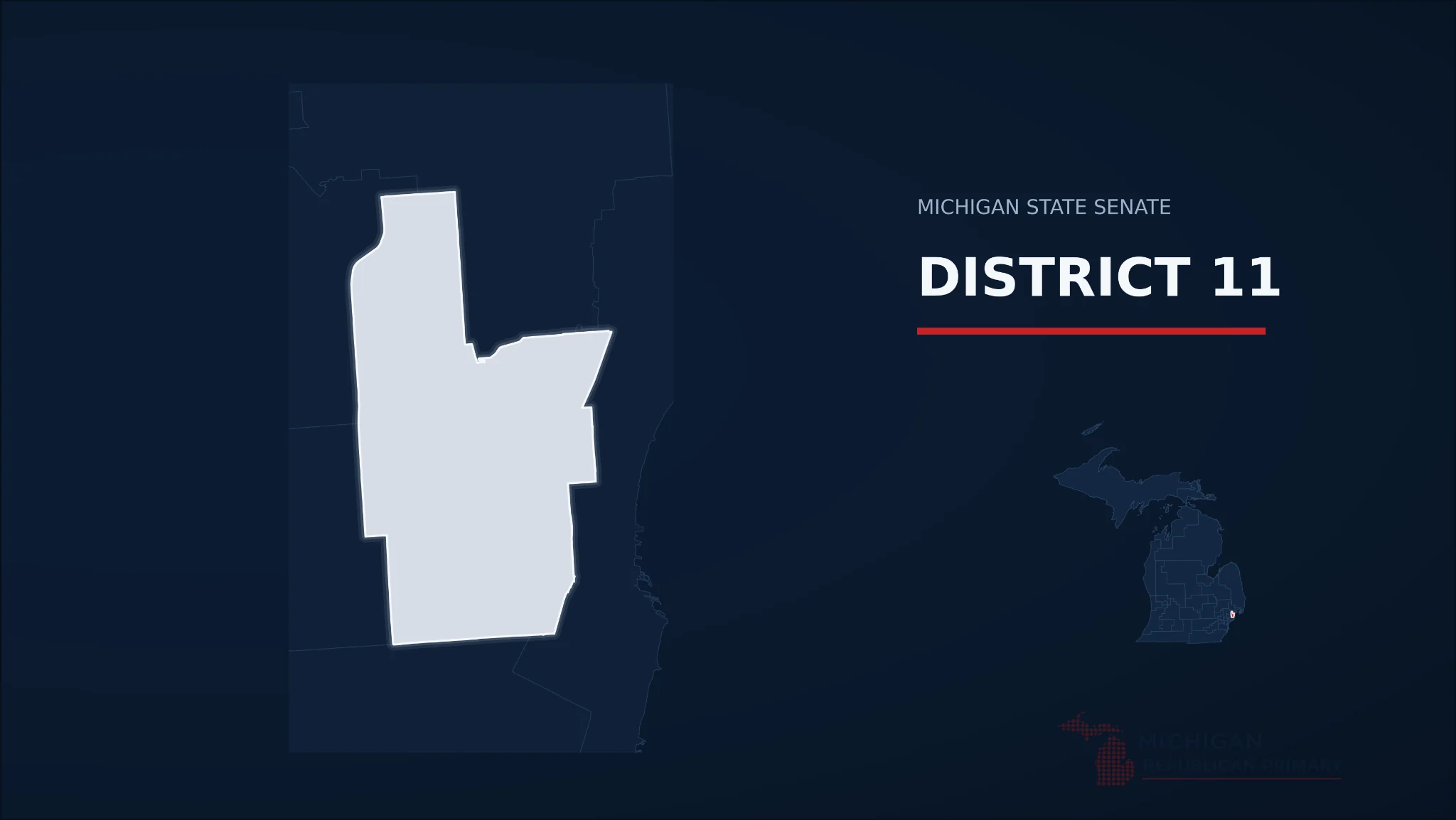 Michigan Senate District 11 map