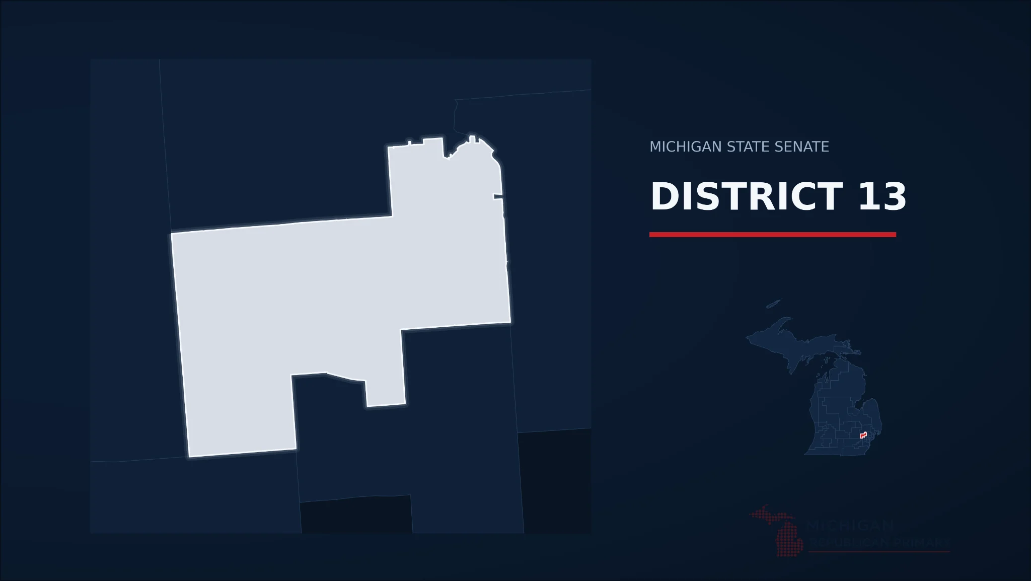 Michigan Senate District 13 map