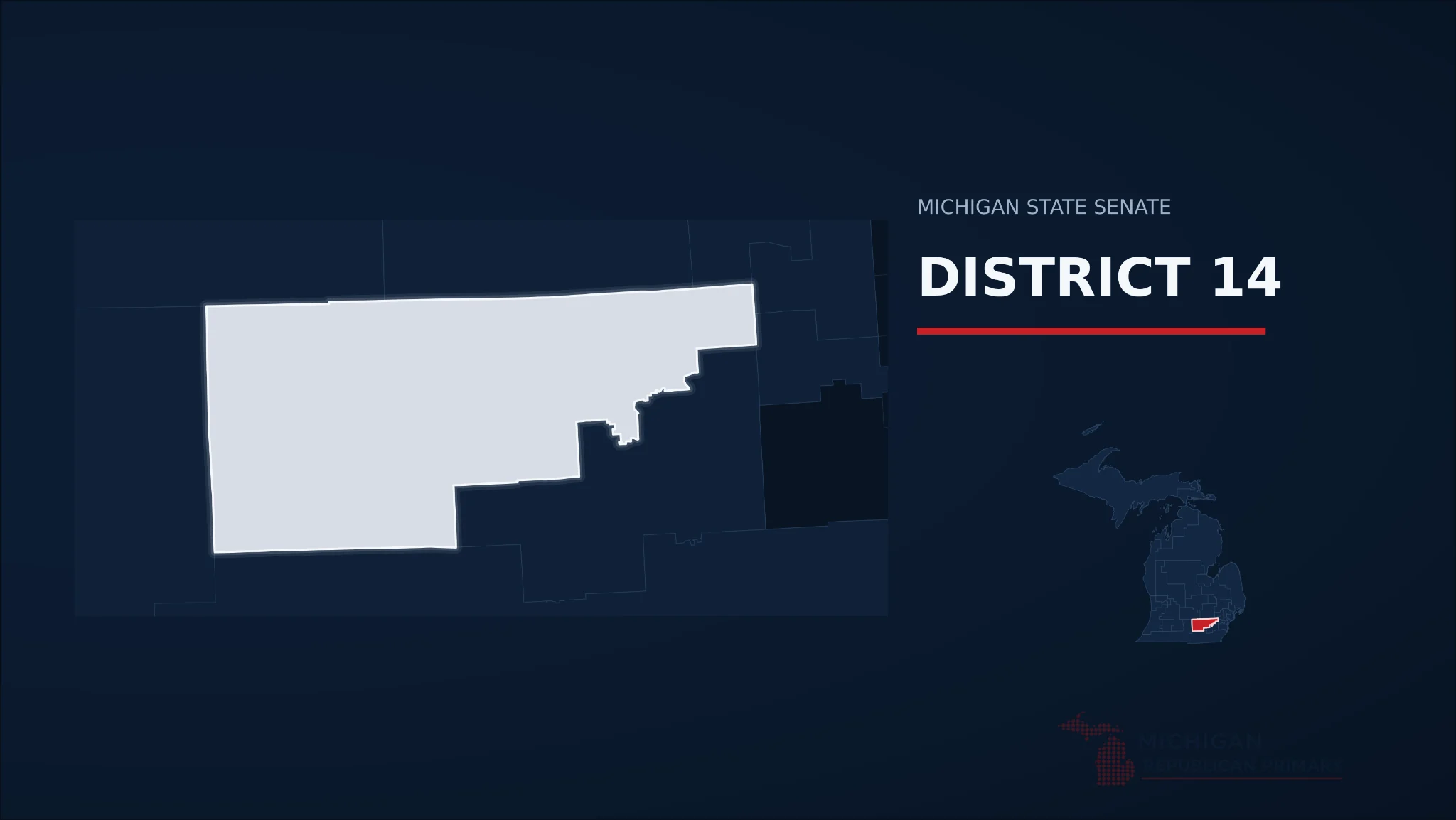 Michigan Senate District 14 map