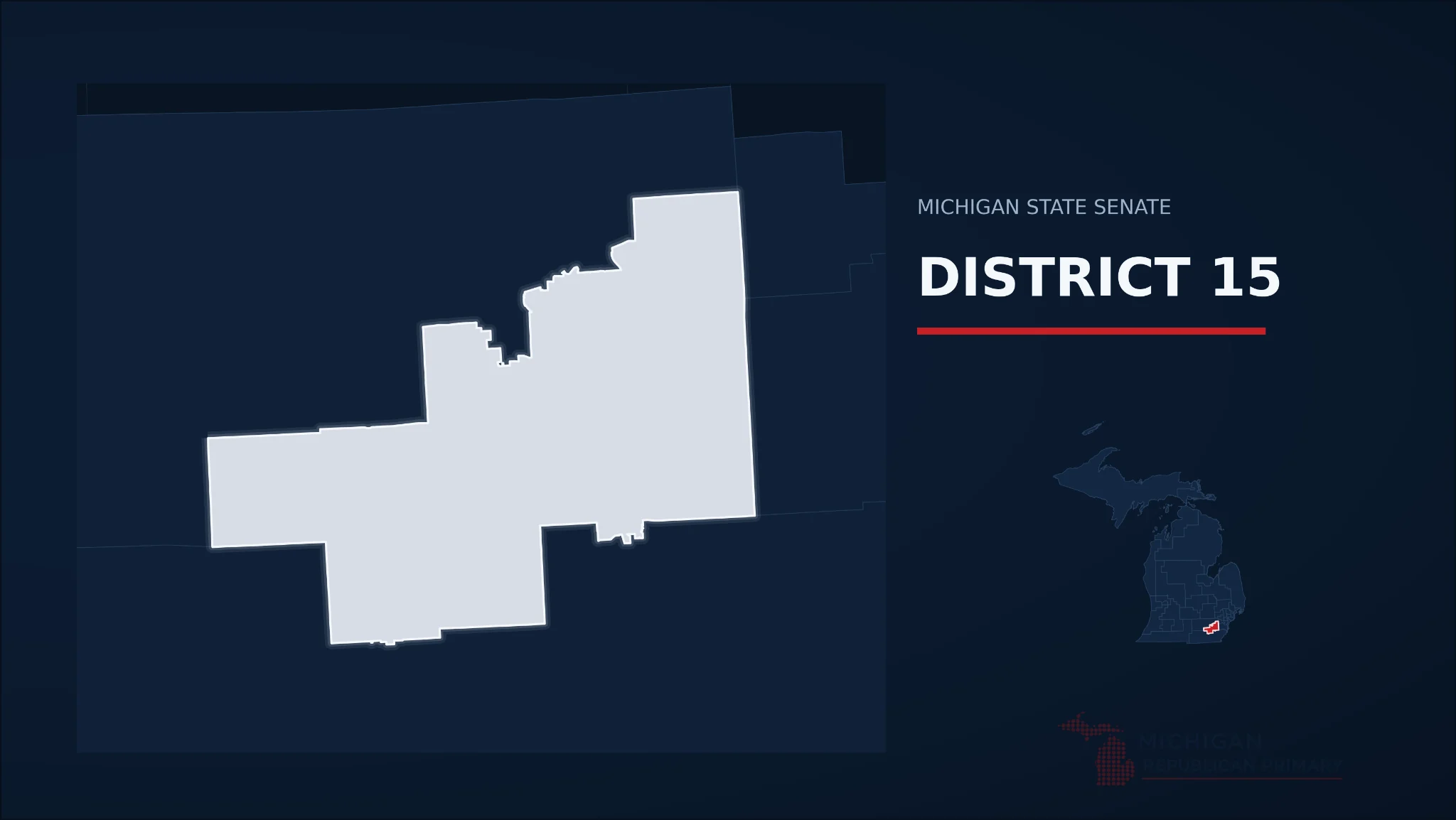 Michigan Senate District 15 map