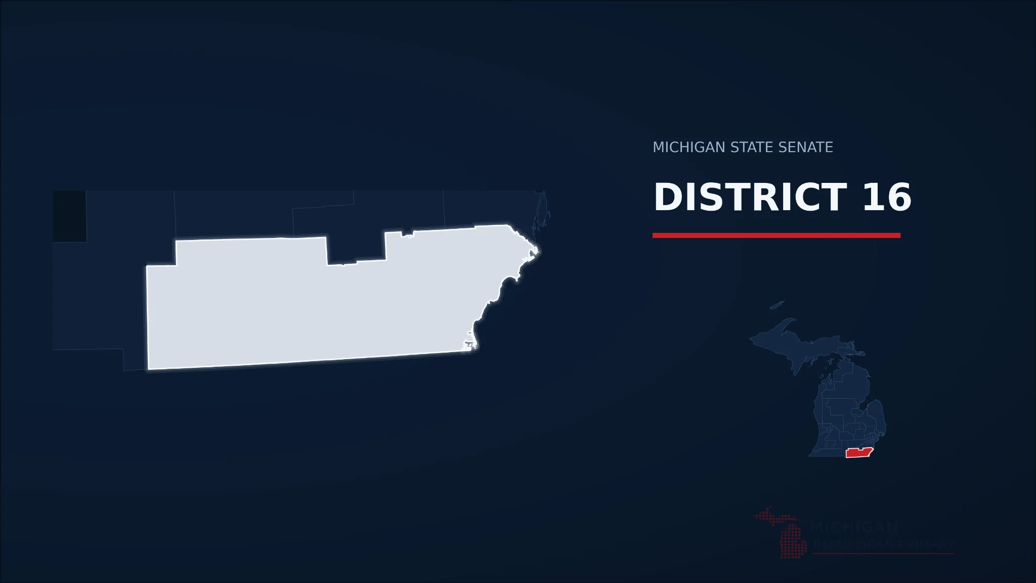 Michigan Senate District 16 map