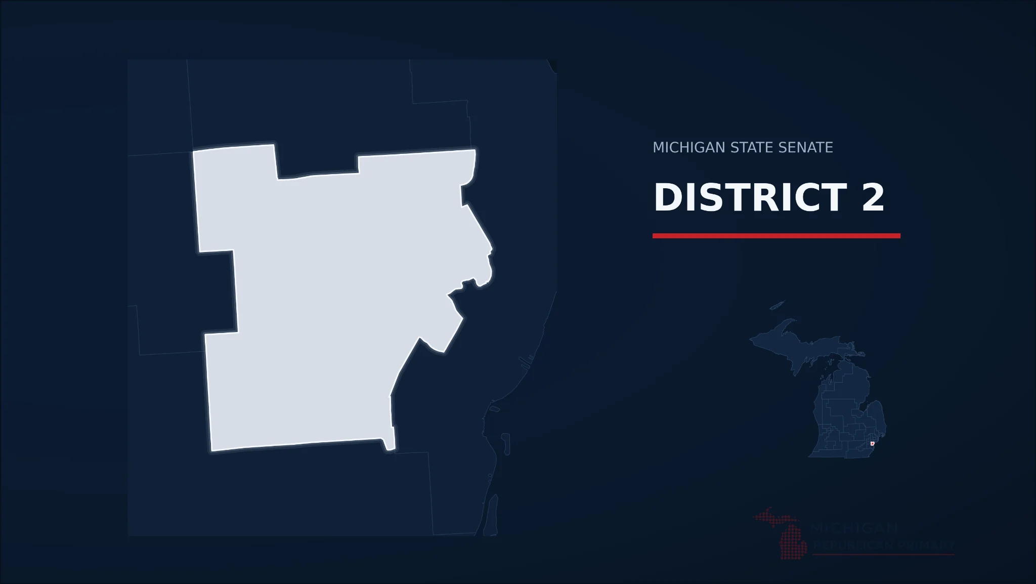 Michigan Senate District 2 map