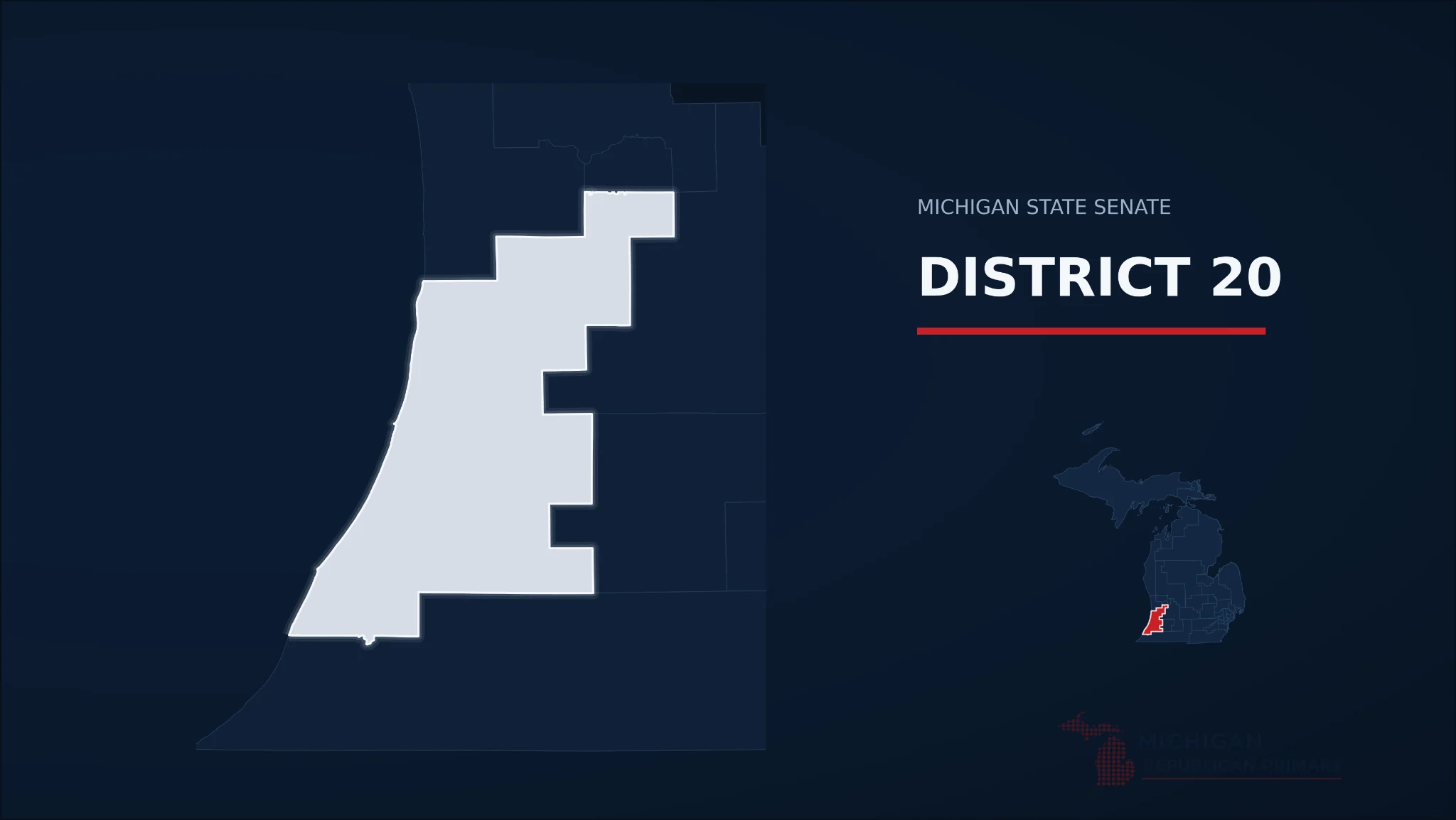 Michigan Senate District 20 map