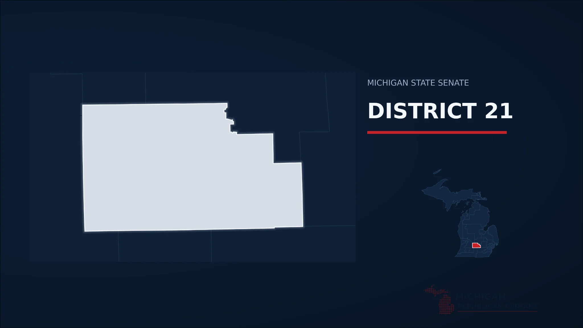 Michigan Senate District 21 map