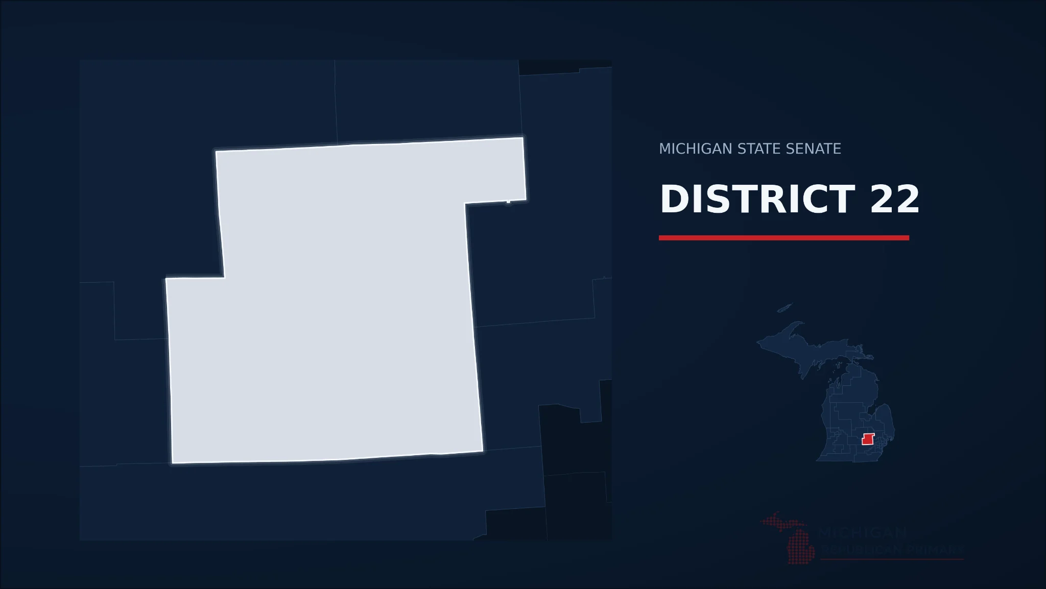 Michigan Senate District 22 map