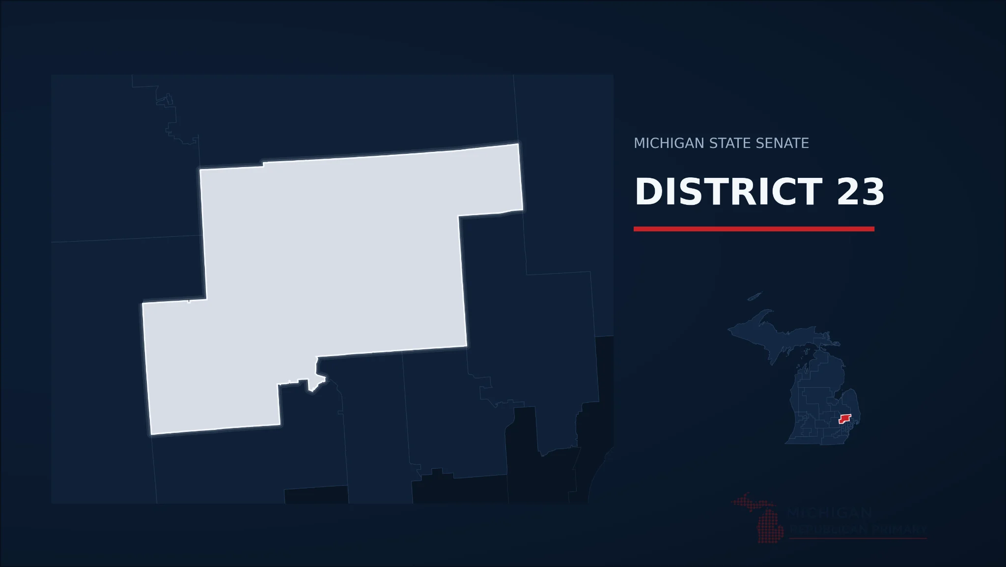 Michigan Senate District 23 map