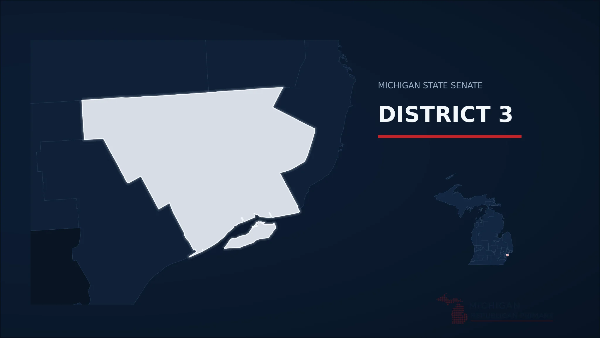 Michigan Senate District 3 map