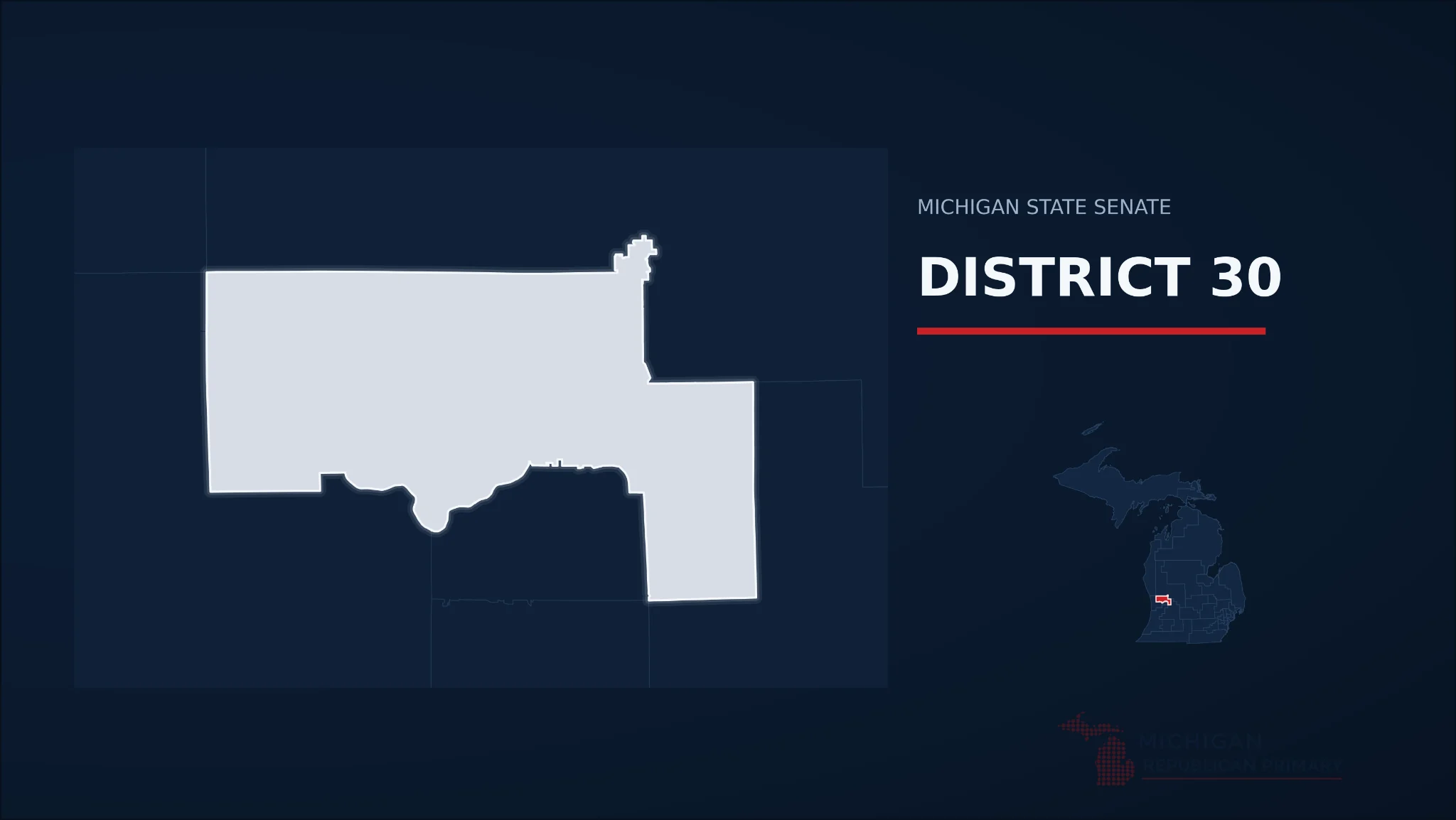 Michigan Senate District 30 map