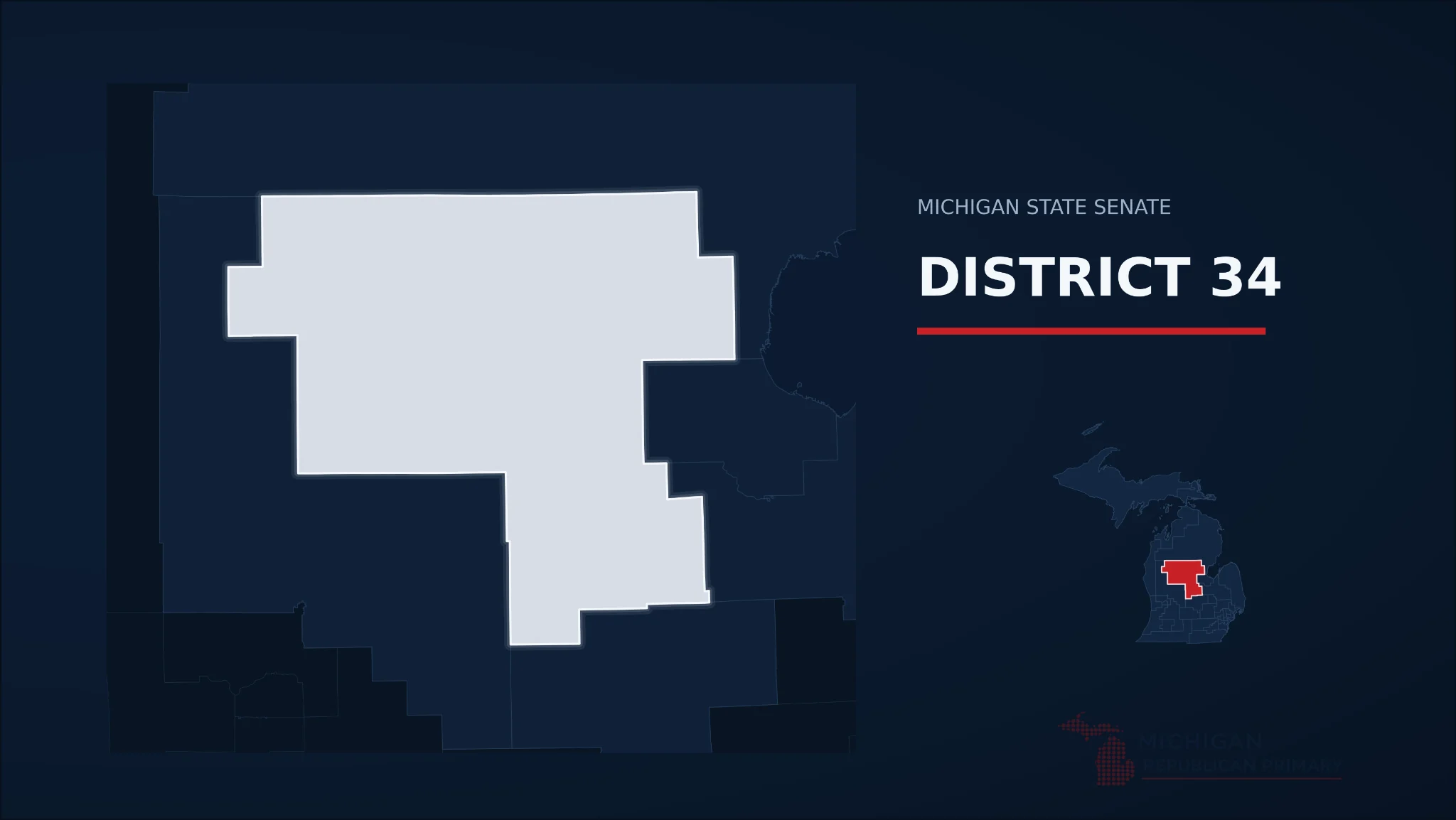Michigan Senate District 34 map