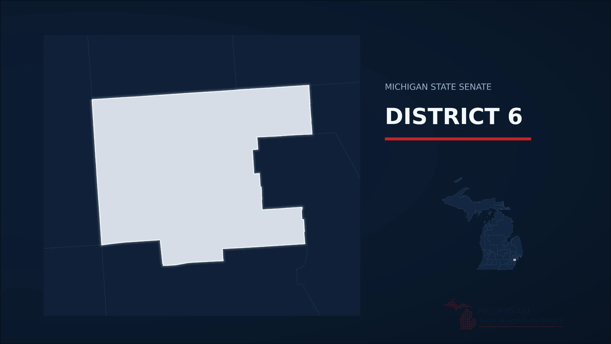 Michigan Senate District 6 map