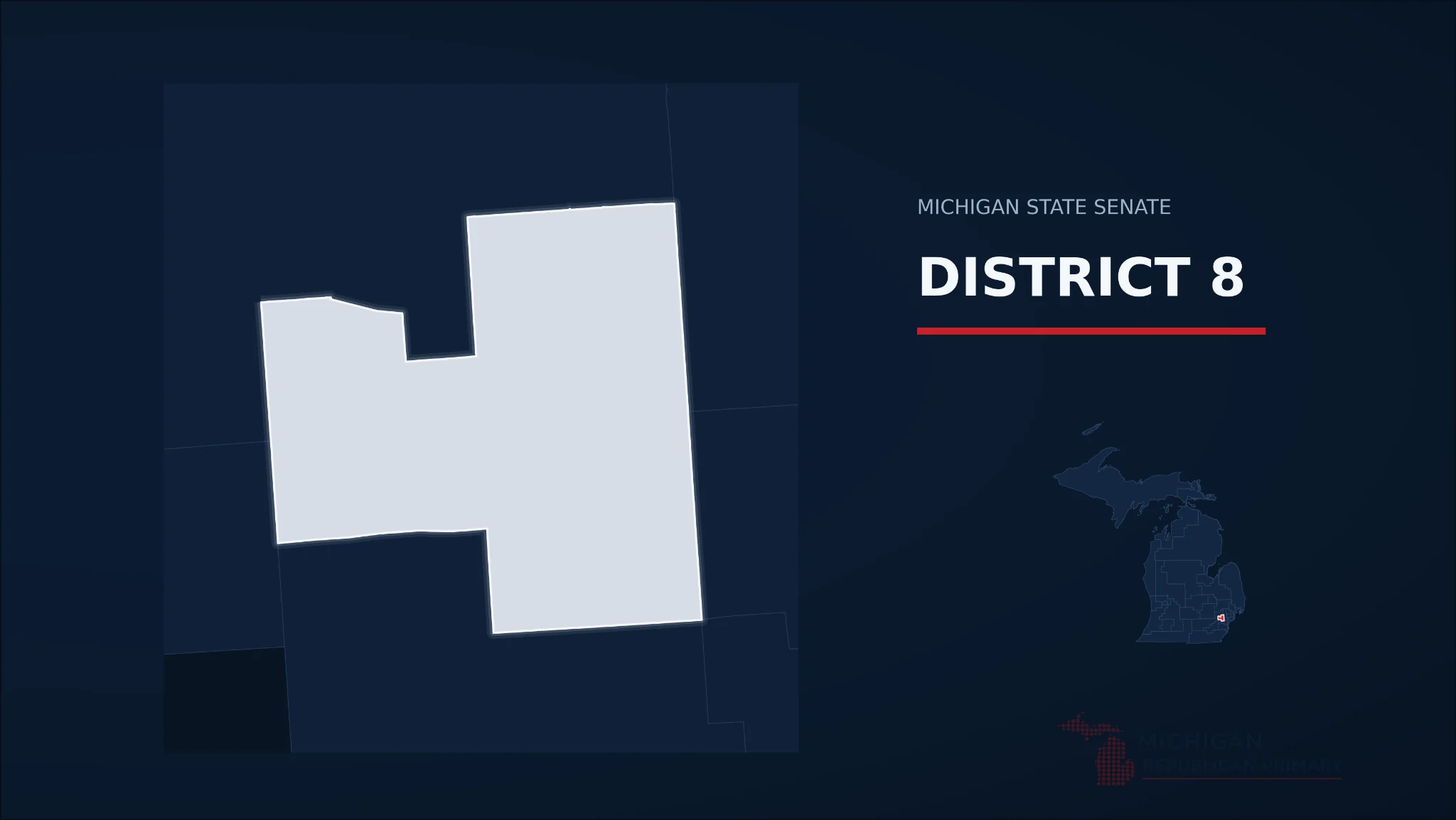 Michigan Senate District 8 map