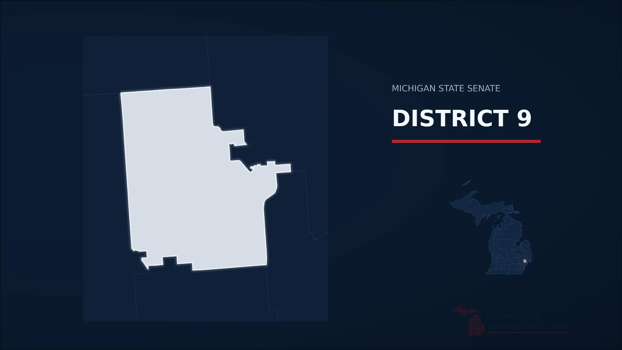 Michigan Senate District 9 map
