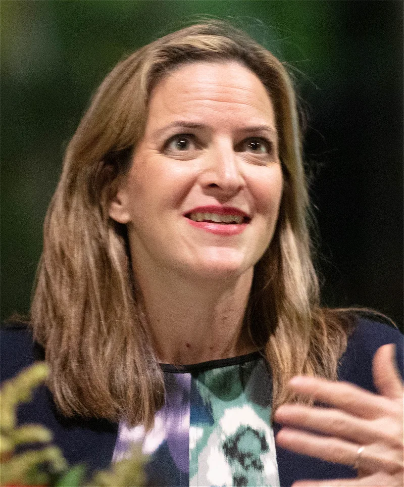 Jocelyn Benson headshot from the Michigan Democratic Party endorsement convention during the 2026 election cycle.