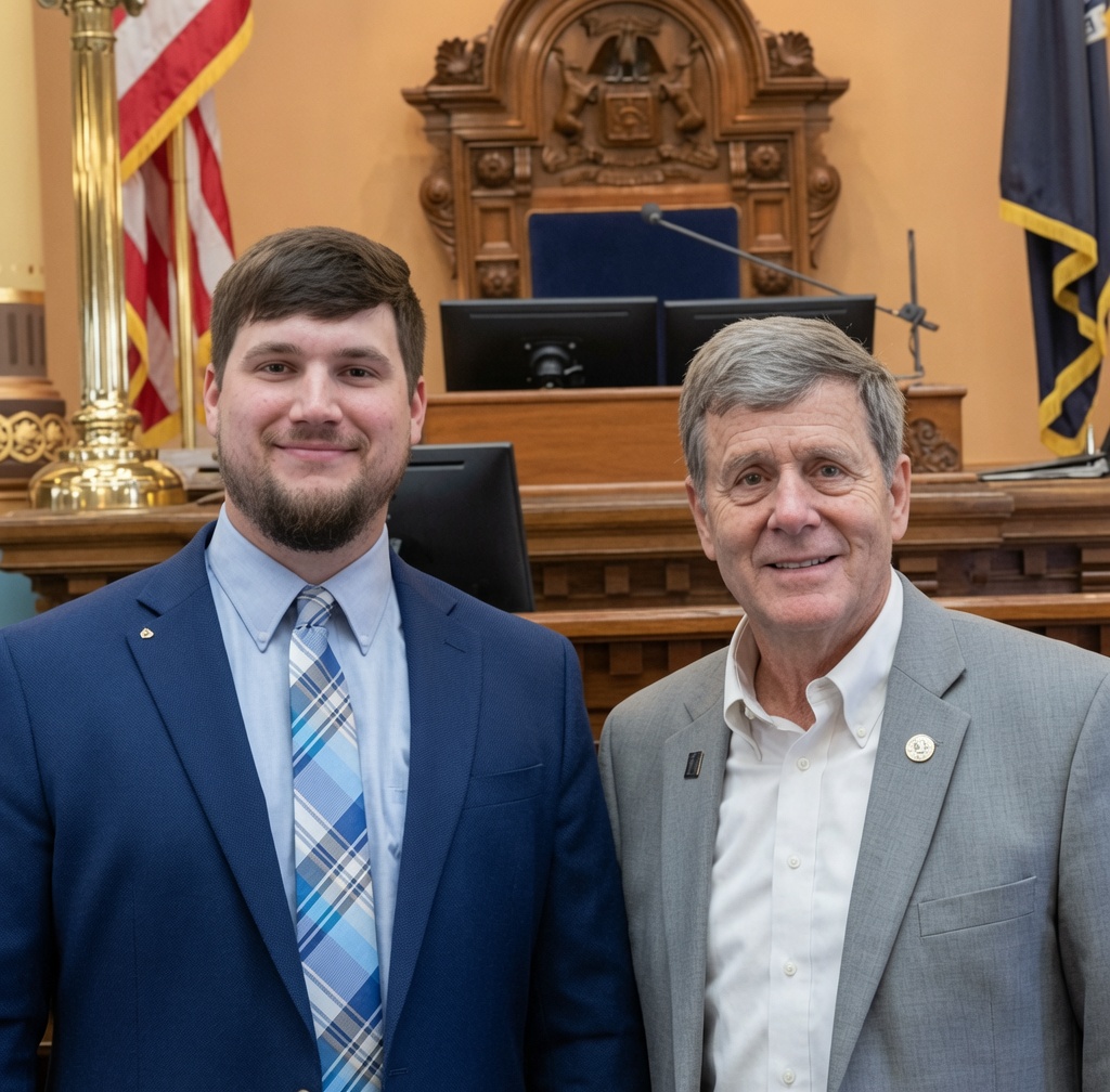 Senator Kevin Daley with Gabriel Lossing